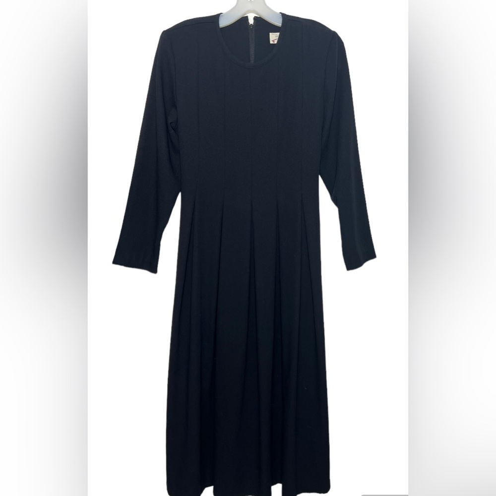 Orvis Vintage Women’s Classic Black  Modest Midi Prairie  Dress size 6P
